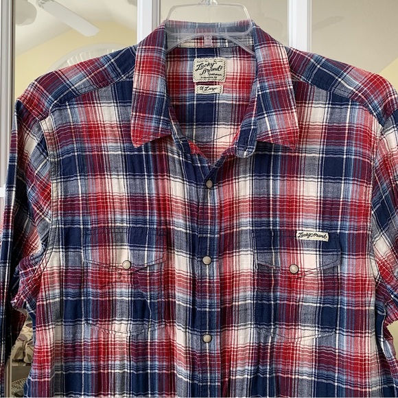 Lucky Brand Western Shirt w/pearl snaps - Picture 1 of 12